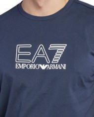 t-shirt navy blue con maxi logo bianco stampato sul petto | EA7 t-shirt navy blue con maxi logo bianco stampato sul petto | EA7