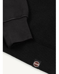 felpa nero da uomo con etichetta logata in fondo davanti | EA7 felpa nero da uomo con etichetta logata in fondo davanti | EA7