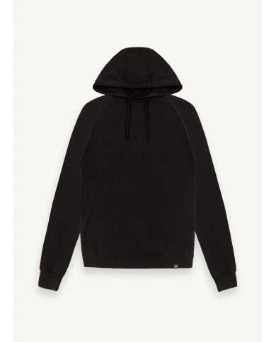 felpa nero da uomo in misto lana e cotone sul capo | COLMAR