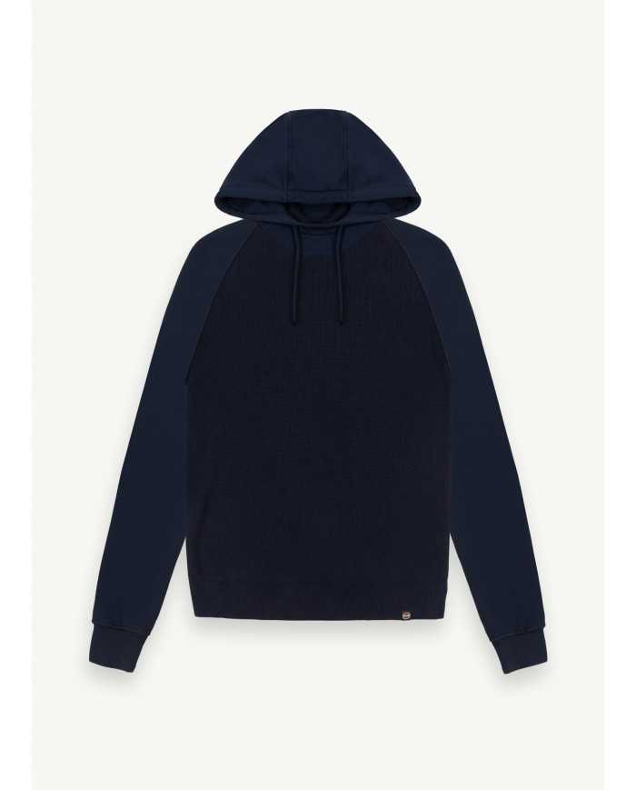 felpa blu da uomo in misto lana e cotone sul capo | COLMAR felpa blu da uomo in misto lana e cotone sul capo | COLMAR