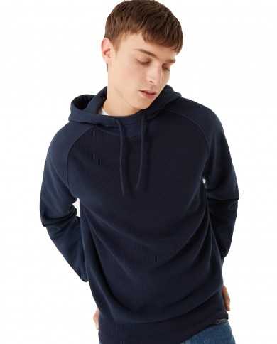 felpa blu da uomo in misto lana e cotone sul capo | COLMAR