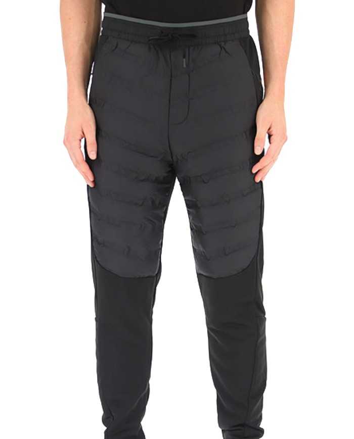 pantaloni nero da uomo con inserti trapuntati e logo | EA7 pantaloni nero da uomo con inserti trapuntati e logo | EA7