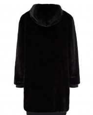 giaccone lungo nero da uomo con logo patch con numero 70 | EA7