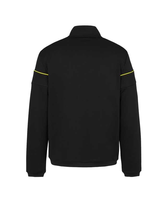 felpa nera urban design da uomo a collo alto e dettagli fluo | EA7 felpa nera urban design da uomo a collo alto e dettagli fluo | EA7