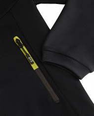 felpa nera urban design da uomo a collo alto e dettagli fluo | EA7