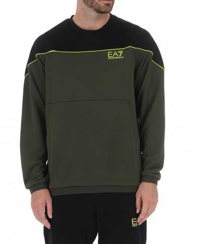 felpa forest night da uomo con dettagli stripes e logo | EA7