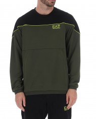 felpa forest night da uomo con dettagli stripes e logo | EA7 felpa forest night da uomo con dettagli stripes e logo | EA7