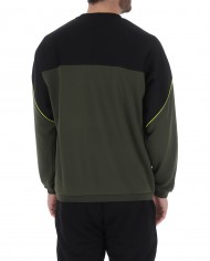 felpa forest night da uomo con dettagli stripes e logo | EA7 felpa forest night da uomo con dettagli stripes e logo | EA7