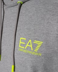 felpa medium gray melange da uomo con logo e maxi disegno | EA7