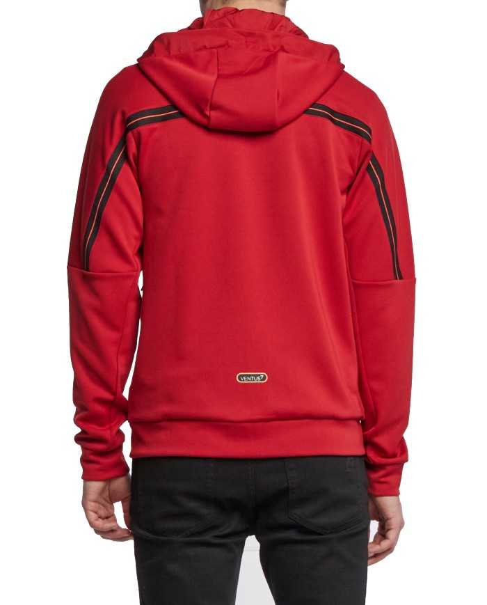 felpa red dahlia da uomo con stripes, logo e patch | EA7