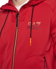 felpa red dahlia da uomo con stripes, logo e patch | EA7