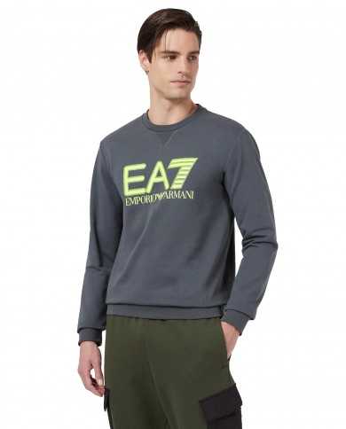 felpa iron gate da uomo con logo in rilievo sul petto | EA7