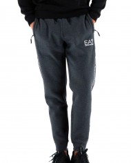 pantaloni tuta jogger carbon mel da uomo con bande logate EA7