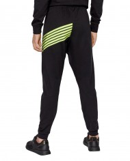 pantaloni neri da uomo con logo maxi aquila fluo con stripes | EA7