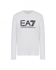 maglia bianca da uomo con maxi logo frontale | EA7 maglia bianca da uomo con maxi logo frontale | EA7