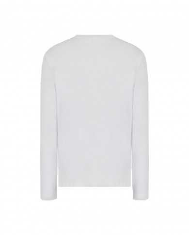 maglia bianca da uomo con maxi logo frontale | EA7