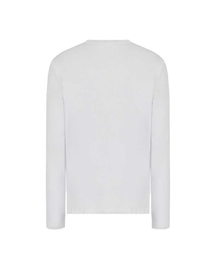 maglia bianca da uomo con maxi logo frontale | EA7 maglia bianca da uomo con maxi logo frontale | EA7
