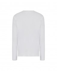 maglia bianca da uomo con maxi logo frontale | EA7 maglia bianca da uomo con maxi logo frontale | EA7