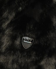 giacca nera da donna reversibile con scudo logato dentro e fuori | EA7