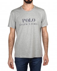 t-shirt grigia da uomo con maxi stampa logata | RALPH LAUREN