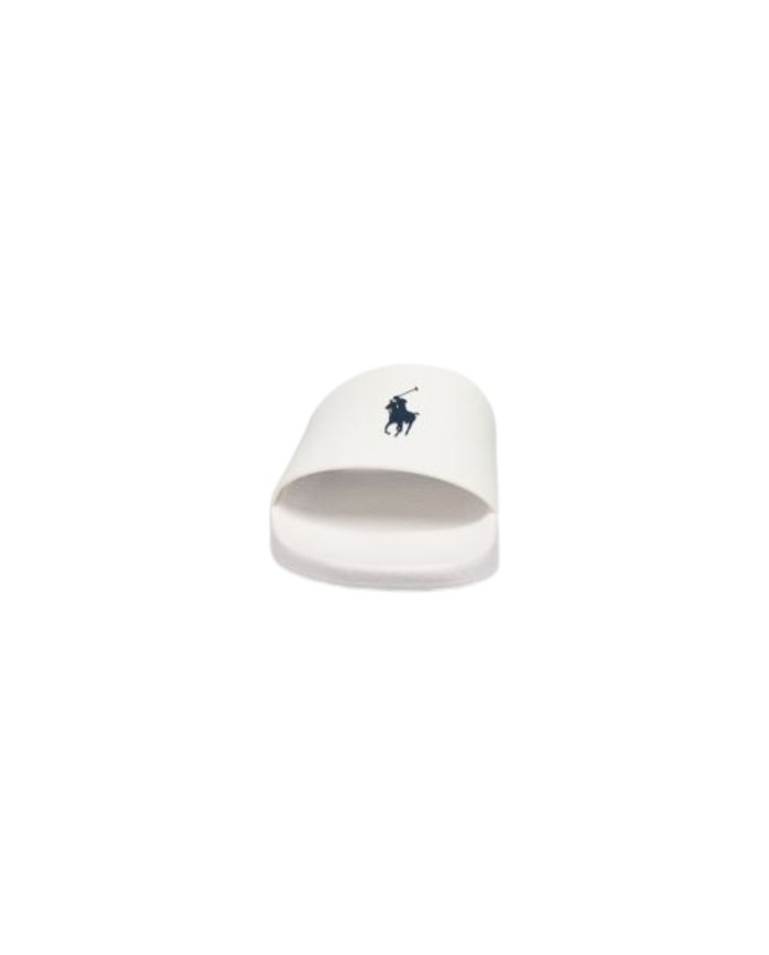 sandali bianchi da uomo con logo blu stampato su fascia | RALPH LAUREN sandali bianchi da uomo con logo blu stampato su fascia | RALPH LAUREN