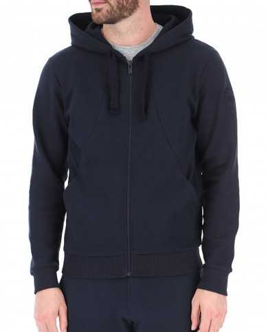 felpa navy da uomo con logo ricamato in tono sulla manica | COLMAR