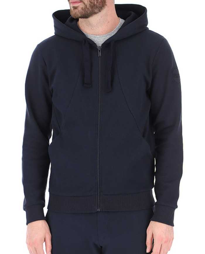 felpa navy da uomo con logo ricamato in tono sulla manica | COLMAR felpa navy da uomo con logo ricamato in tono sulla manica | COLMAR