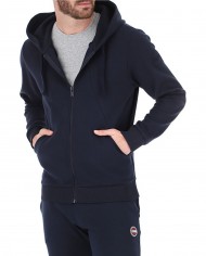felpa navy da uomo con logo ricamato in tono sulla manica | COLMAR felpa navy da uomo con logo ricamato in tono sulla manica | COLMAR