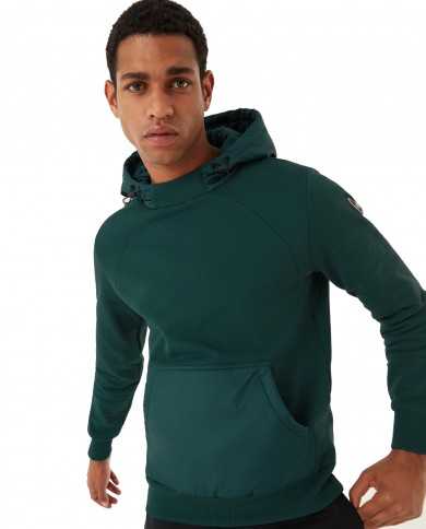 felpa sherwood da uomo con dettagli in nylon e logo | COLMAR