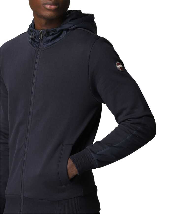 felpa garzata navy da uomo logata sul braccio | COLMAR felpa garzata navy da uomo logata sul braccio | COLMAR