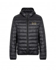 piumino nero da uomo con logo oro sul petto | EA7 piumino nero da uomo con logo oro sul petto | EA7