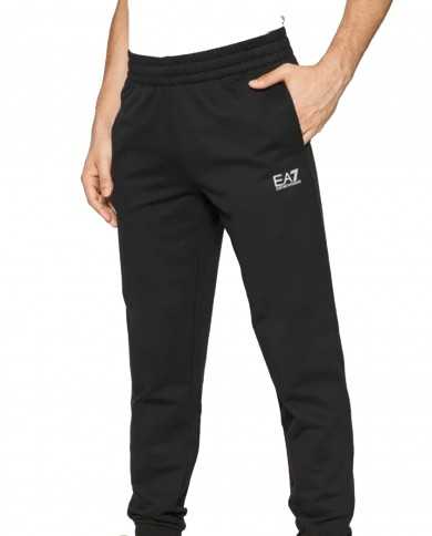 tuta nera da uomo con felpa e pantalone logati | EA7