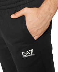 tuta nera da uomo con felpa e pantalone logati | EA7 tuta nera da uomo con felpa e pantalone logati | EA7