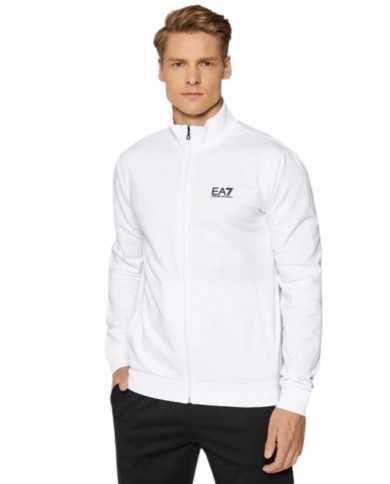 tuta bianca e nera da uomo con felpa e pantalone logati | EA7