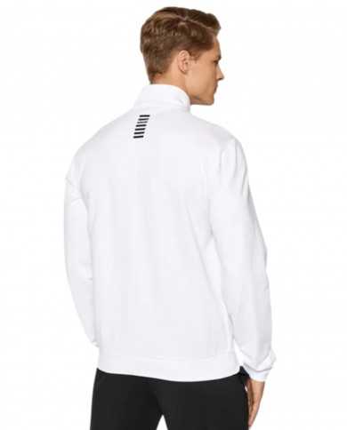 tuta bianca e nera da uomo con felpa e pantalone logati | EA7