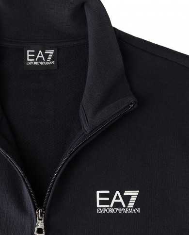 tuta night blue da uomo on felpa e pantaloni logati in contrasto | EA7