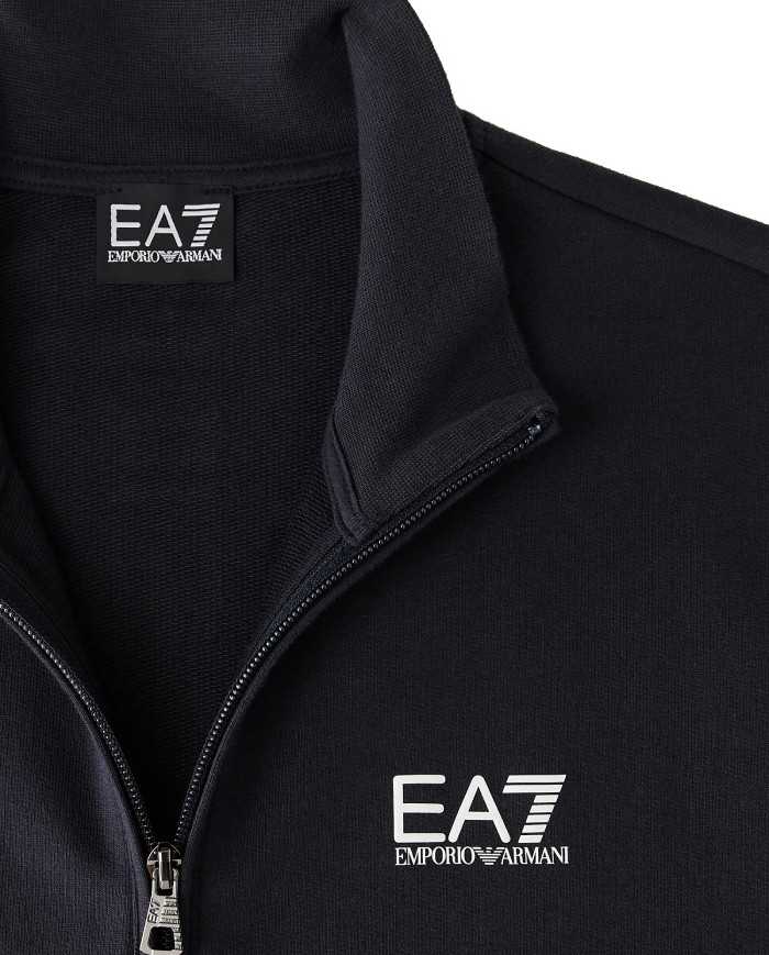 tuta night blue da uomo on felpa e pantaloni logati in contrasto | EA7 tuta night blue da uomo on felpa e pantaloni logati in contrasto | EA7