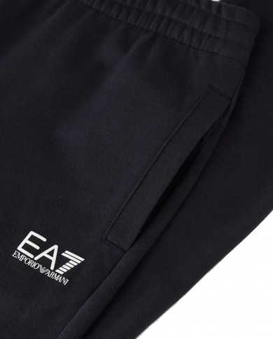 tuta night blue da uomo on felpa e pantaloni logati in contrasto | EA7