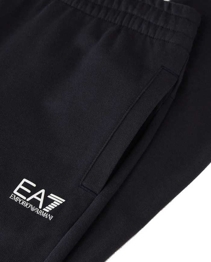 tuta night blue da uomo on felpa e pantaloni logati in contrasto | EA7 tuta night blue da uomo on felpa e pantaloni logati in contrasto | EA7