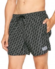 costume mare boxer nero da uomo con motivo logato all-over | EA7 costume mare boxer nero da uomo con motivo logato all-over | EA7