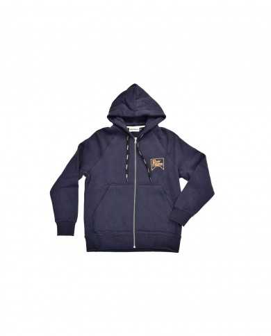 felpa blue navy da uomo con logo patch ricamata sul petto | ROY ROGER'S felpa blue navy da uomo con logo patch ricamata sul petto | ROY ROGER'S