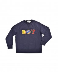 felpa blue navy da uomo con logo ricamato multicolor | ROY ROGER'S felpa blue navy da uomo con logo ricamato multicolor | ROY ROGER'S