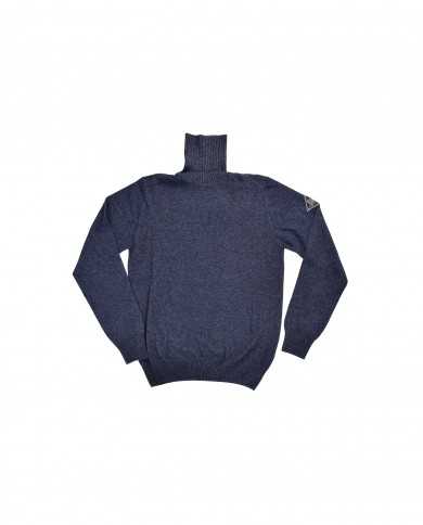 dolcevita a collo alto denim da uomo con patch logata | ROY ROGER'S