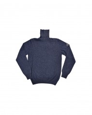 dolcevita a collo alto denim da uomo con patch logata | ROY ROGER'S dolcevita a collo alto denim da uomo con patch logata | ROY ROGER'S