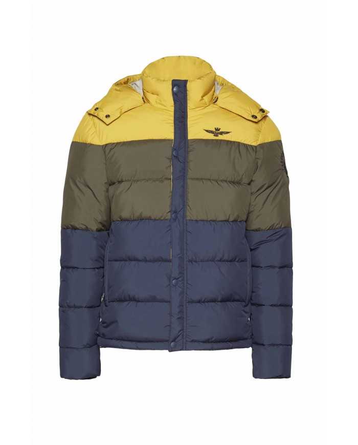 AERONAUTICA MILITARE Piumino Uomo AB1768 A-TI Cappuccio Giallo Verd... AERONAUTICA MILITARE Piumino Uomo AB1768 A-TI Cappuccio Giallo Verd...