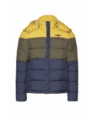 AERONAUTICA MILITARE Piumino Uomo AB1768 A-TI Cappuccio Giallo Verd...