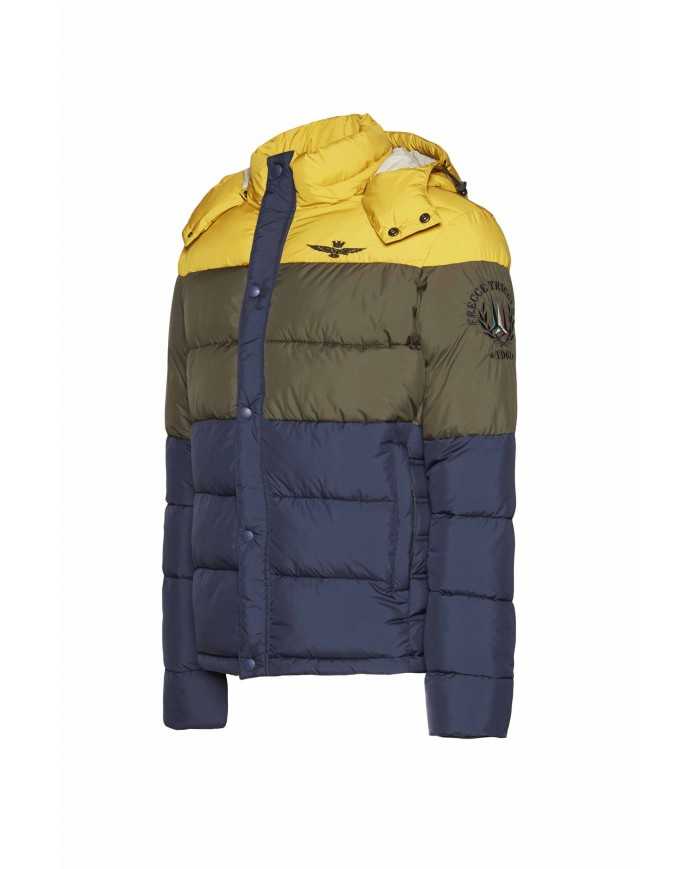 AERONAUTICA MILITARE Piumino Uomo AB1768 A-TI Cappuccio Giallo Verd... AERONAUTICA MILITARE Piumino Uomo AB1768 A-TI Cappuccio Giallo Verd...