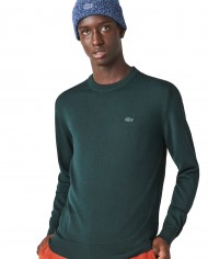 maglia verde da uomo con coccodrillo ricamato in tono | LACOSTE maglia verde da uomo con coccodrillo ricamato in tono | LACOSTE