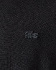 maglia nera da uomo con coccodrillo ricamato in tono | LACOSTE maglia nera da uomo con coccodrillo ricamato in tono | LACOSTE
