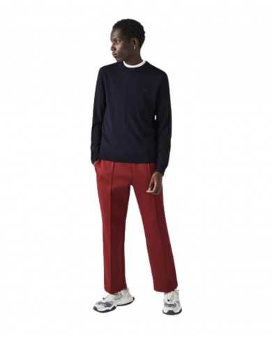 maglia blue navy da uomo con coccodrillo ricamato in tono | LACOSTE